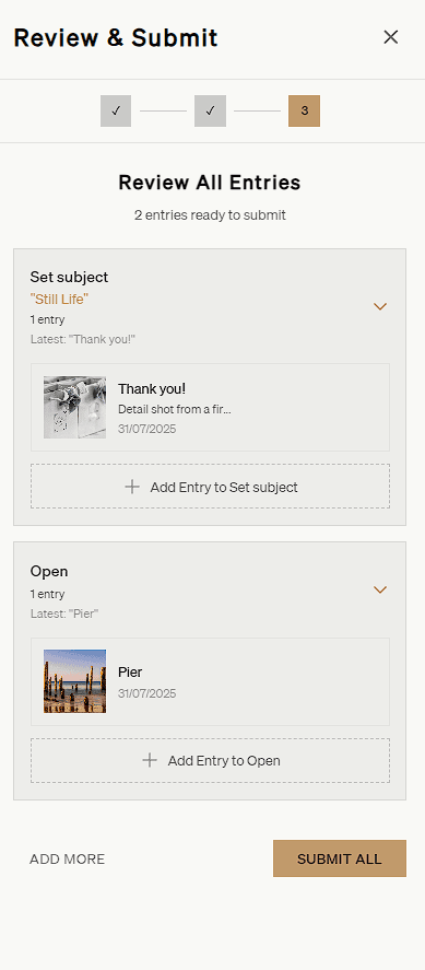 Member Review and Submit Interface